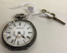 A silver pocket watch. Marked 935. Approx. 42 grams. Est. £30 - £50.