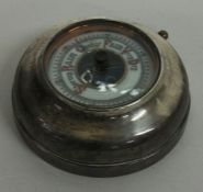 CHESTER: A large silver barometer inscribed ‘stormy rain change fair very dry’. 1909. Approx. 217 gr