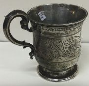 A Victorian Scottish silver christening mug. Marked to side. Approx. 147 grams.