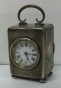 A heavy silver novelty clock. Birmingham 1916. By Henry Matthews. Approx. 287 grams. Est. £150 - £20
