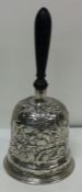 A Georgian silver table bell. London 1777. Approx. grams. Est. £200- £300.