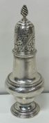 A George III silver sugar caster. London 1765. Approx. 167 grams. Est £180 - £220.