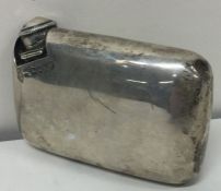 A novelty Victorian silver flask with unusual opening. London 1879. By Henry William