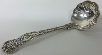 A Victorian stag hunt pattern silver sifter ladle. London 1899. Approx. 134 grams. Est.