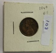 A Queen Victoria Farthing. 1860.