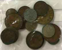 A bag of Icelandic coins. Various dates.