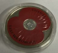 A Poppy £5 coin from Jersey. 2013.
