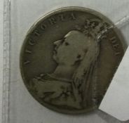 A Queen Victoria Half Crown (coin). 1890.