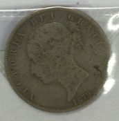 A Queen Victoria Half Crown (coin). 1879.