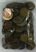 A bag of German coins.