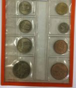 An eight coin set: Half Crown (coin) to Halfpenny. 1966.