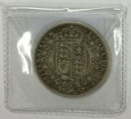 A Queen Victoria Jubilee Half Crown (coin). 1887.