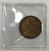A Queen Victoria Farthing. 1861.