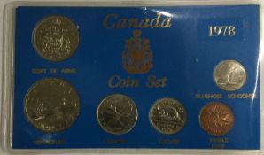 A Canadian uncirculated coin set. 1978.