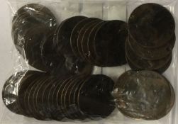 50 x Queen Victoria Pennies. Various dates.