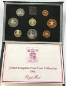 A proof coin set together with certificate of authenticity. 1984.