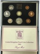 A proof coin set together with certificate of authenticity. 1983.