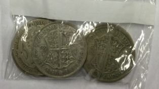 Six x George V Half Crowns (coins).