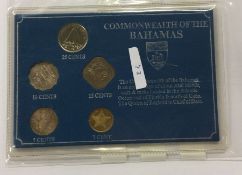 A five coin set of The Bahamas Commonwealth.