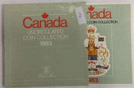 A Canadian Mint uncirculated coin set. 1983.