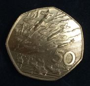 A 50th Anniversary of the D-Day landing Fifty Pence. 1994.
