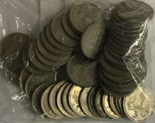 50 x decimal Five Pence coins. Various dates.
