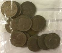 14 x 1/- Scottish one Shilling. 1953 - 1966.