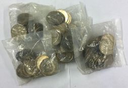 Five bags of Charles and Diana Crowns (coins).