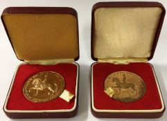 Two John Pinches Dressage Championship medals. 1974.