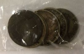 Six x Queen Victoria shillings. 1872 - 1897.