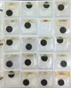 One folder of Farthings: 100 coins. 1860 - 1956. N
