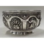An unusual Victorian silver chased bowl. London 1861. By James Charles Edington. Approx. 188 grams.