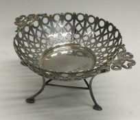 A stylish silver bonbon dish. Birmingham. By M&W.