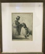 A framed and glazed lithograph print.