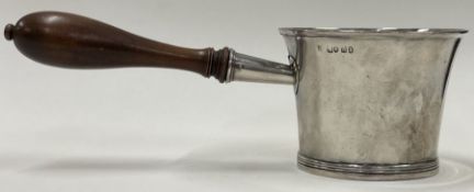 A large George III silver brandy pan. London 1828. By JW Story and W Elliott.