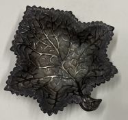 A rare and unusual novelty silver leaf patterned bowl.