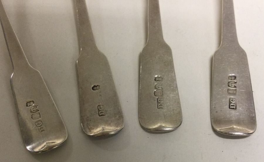 EDINBURGH: Six silver fiddle pattern teaspoons.1814. - Image 2 of 2