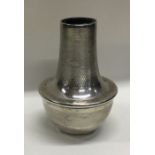A silver engine turned caster base. Birmingham. Approx. 124 grams gross weight.