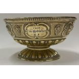 A rare neoclassical silver gilt Victorian bowl. London 1867. By George Angel. Approx. 224 grams.