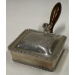A silver sardine dish with engraved lid. Birmingham 1969.