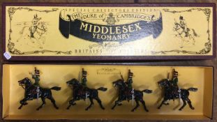 BRITAINS: A boxed set of Middlesex Yeomanry figures.