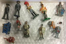A large selection of lead figures.