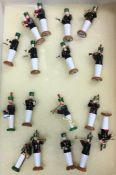 A set of wooden toy soldiers.