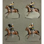 BRITAINS: A boxed set of figures entitled "9th Lancers Mounted Band". Numbered 40191.
