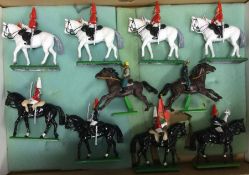BRITAINS: Ten figures on horseback.