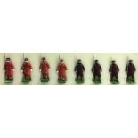 BRITAINS: A set of eight painted Beefeater figures.