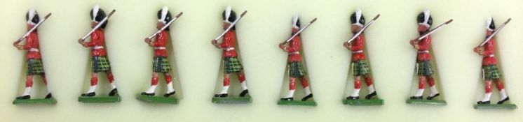 BRITAINS: A set of eight Scots Guard lead figures.