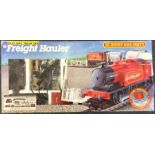 HORNBY: A freight hauler train set.