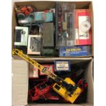 A collection of Hornby rolling stock and other cars etc.