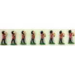 BRITAINS: A set of eight painted soldiers.